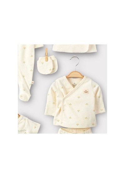 Altıntaş Baby Yenidoğan Hastane Çıkışı %100 Organik Natural 10 Parça Takım Set Bej Bej