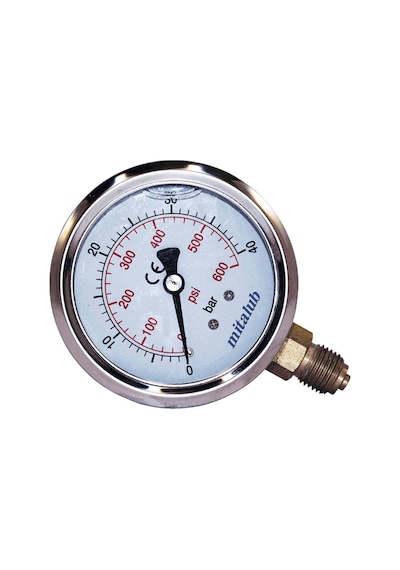 Mitalub Gliserinli Paslanmaz Alttan Manometre 63mm X 10bar Mıgp6310b
