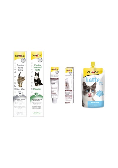 Gimcat Taurine 50 G + Gastro 50 G + Malt 20 G + Latte Kedi Sütü 20 G