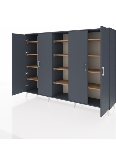 Hyperion Dolap 12 Raflı 4 Kapaklı 220x44x163 Antrasit-antrasit/ça Antrasit-antrasit/çam Hyperion Dolap 12 Raflı 4 Kapaklı 220x44x163 Antrasit-antrasit/ça Antrasit-antrasit/çam