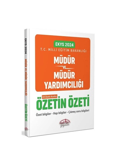 Editör 2024 Meb Ekys Müdür Ve Yardımcılığı Özetin Özeti Editör Ya