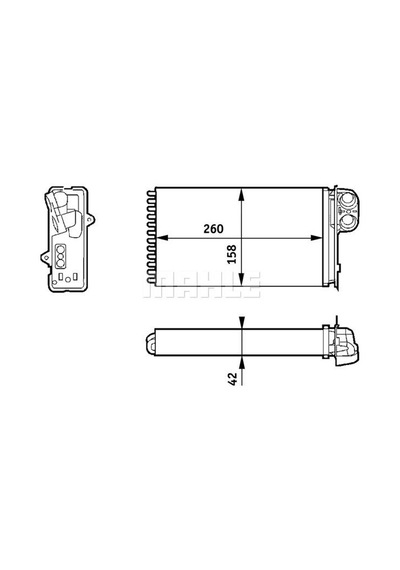 Mahle Ah 162 000s Kalorifer Radyatörü Scenıc 1.4 1.6 97 99 1.9 2.0 99 03