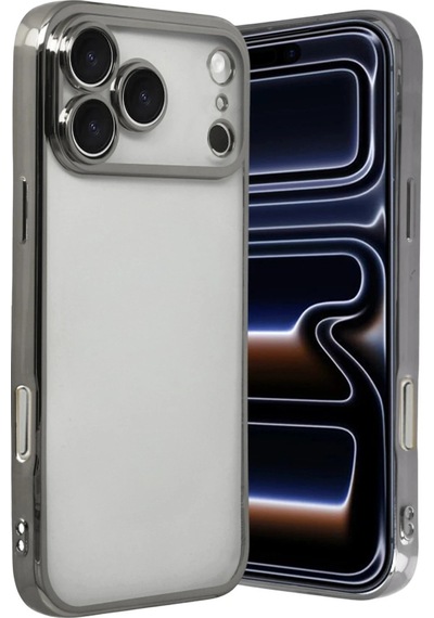 Apple Uyumlu iPhone 17 Pro Max Kamera Korumalı Lensli Silikon Gri
