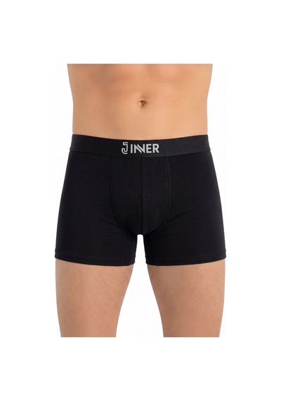 Just Inner Erkek Modal Boxer Logo Lastikli Ekstra Konforlu Kalıp 135009 Siyah