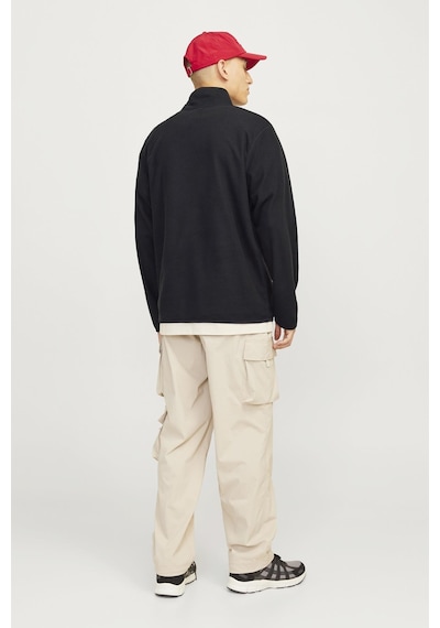Jack & Jones Jjecorp Logo Fleece Quarter Zıp Siyah12258490 001