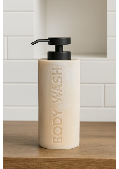 Body Wash Sıvı Sabun Ve Duş Jeli Dispenseri 750 Ml - Vücut Losyonu Dispanseri Bej