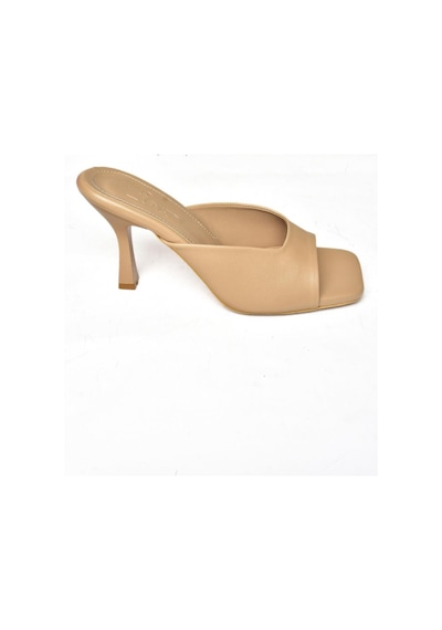 Fox Shoes S590033109 Ten İnce Topuklu Kadın Terlik Ten