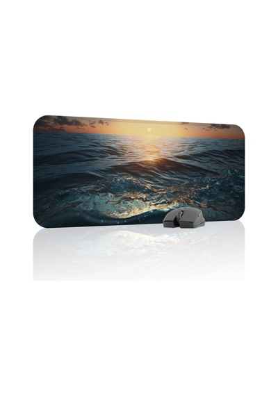 Okyanus Kaymaz Dikişli Kauçuk Oyuncu Mousepad V1 - 70x30 Xl Gaming Mouse Pad Fare Altlığı