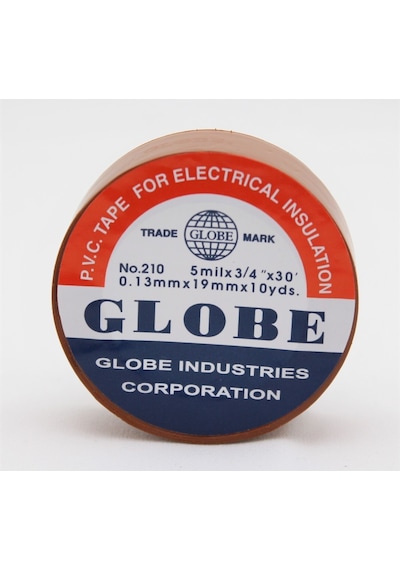 Globe Pvc Elektrik İzolasyon Bant "0.13x19x10yrds" Kahverengi