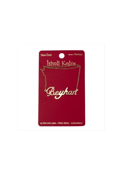 Beyhan - 849 - İsimli - Csmo-tex - Kolye -sarı altın