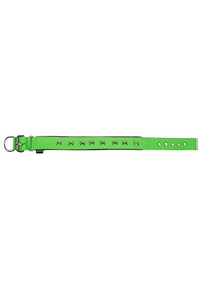 Actirex Neon Kemik Desenli Köpek Boyun Tasması Yeşil S 2.5 x 37 - 45 CM