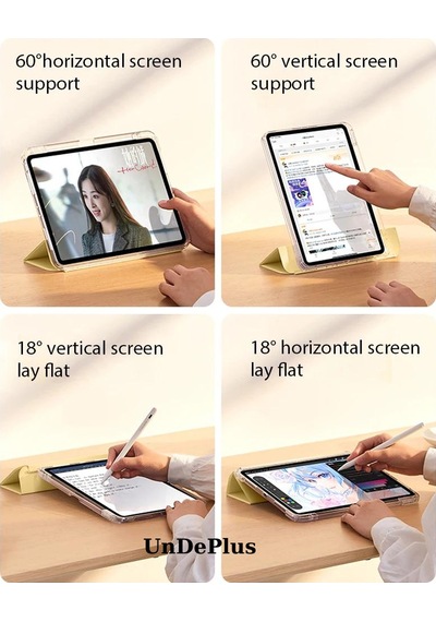 Apple Uyumlu iPad Pro 12.9 3./4./5./6. Nesil Kılıf Kalem Bölmeli Akrilik Şeffaf Ayrılabilir Case 2018-2022 Kılıf