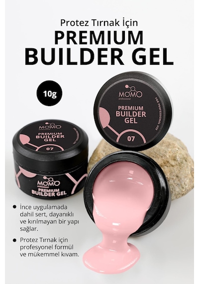 Momo Professional Premium Builder Gel Protez Tırnak Jeli No.07 Natural 10 gr
