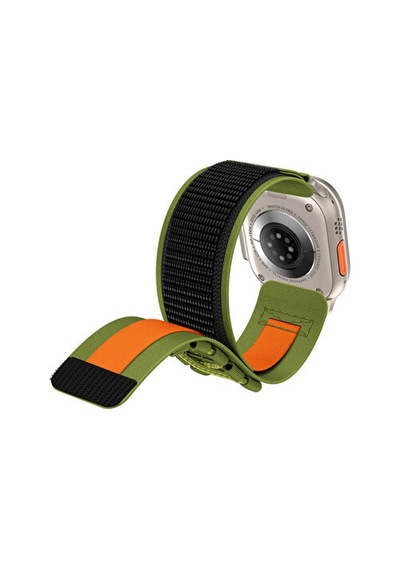 Apple Watch Ultra / Ultra 2 49mm Uyumlu Kordon Ayarlanabilir Hafif Hasır Örgü Spor Tasarım Kayış