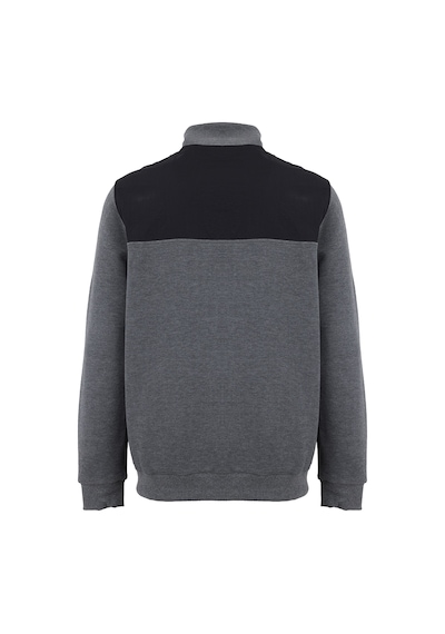 Jeep Antrasit Erkek Dik Relaxed Blok Sweatshirt C4wm-swt4228