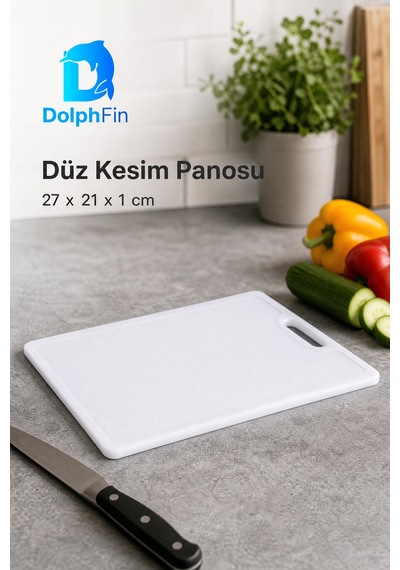 Düz Kesim Panosu Çok Renkli 27 X 21 X 1 Cm Plastik