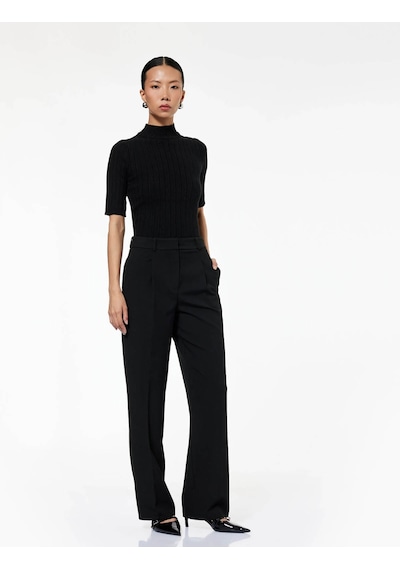 Koton Straight Fit Siyah Kadın Pantolon 7wak40020pw