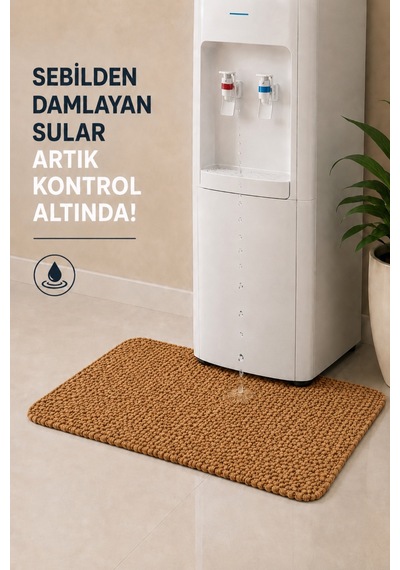 Su Emici Sebil Önü Matı Halı Kahverengi
