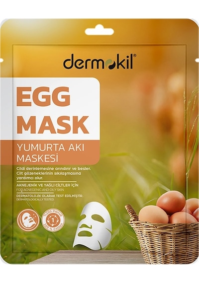 Dermokil Yağlı Ciltler İçin Yumurta Akı Maskesi 20 ML