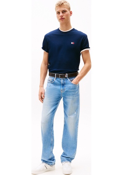 Tommy Hilfiger Tjm Reg Badge Tee Ext Erkek Mavi T-shirt - Dm0dm20322