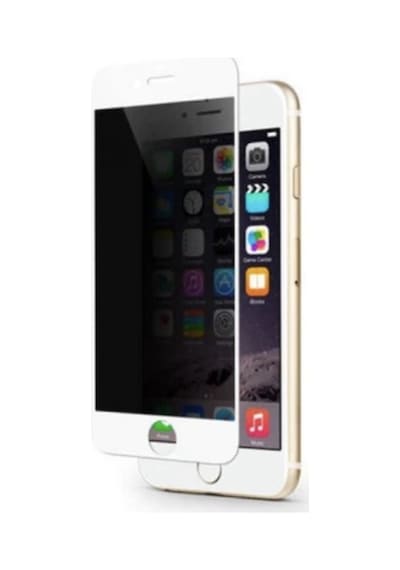 Apple Uyumlu   iPhone 7 Beyaz Privacy Kavisli Hayalet Gizlilik Filitreli Full Ekran Koruyucu