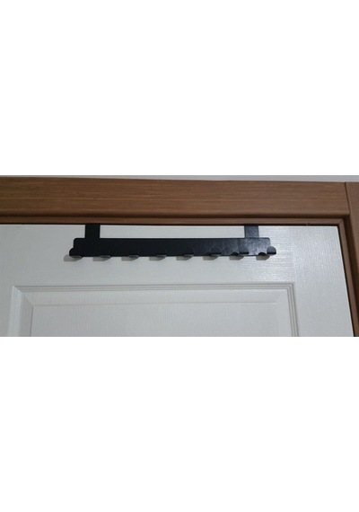 Metal Mat Siyah Amerikan Kapı Arkası Askılık Organizer Askılık Ve Siyah