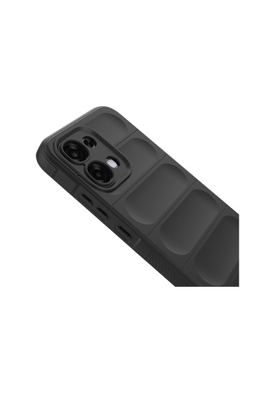 Maks Technology Oppo A6 Pro Uyumlu Kılıf Esnek Tpu Oyuklu Arka Yüzey Tasarımlı Mkst Etnik Silikon Kapak - Siyah