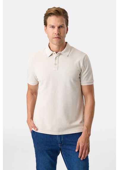 Back And Bond Regular Fit Polo Yaka Açık Gri Tişört