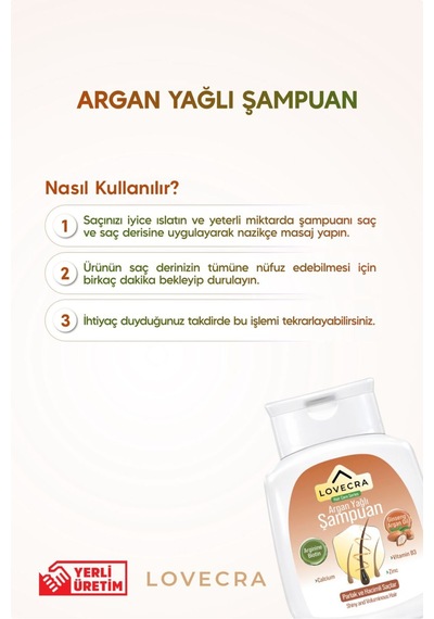 Argan Yağlı Şampuan Dökülme Karşıtı Güçlü Bakım Saç Güçlendirici Besleyici Doğal 290 Ml Tüm Saç Tipleri