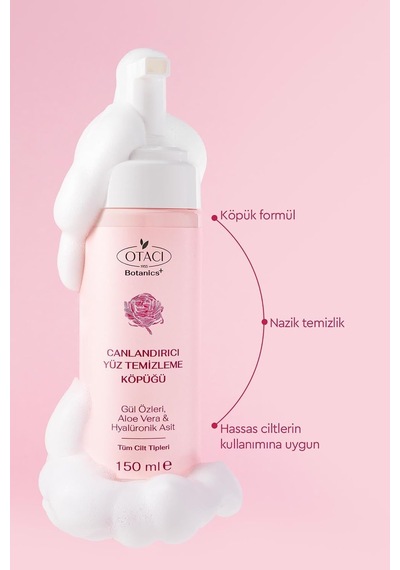 Tr Canlandırıcı Yüz Temizleme Köpüğü - Gül, Aloe Vera Ve Hyalüronik Asit