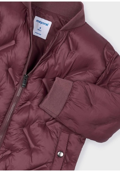 Mayoral Erkek Çocuk Parçalı Desenli Slim Fit Şişme Mont Mor