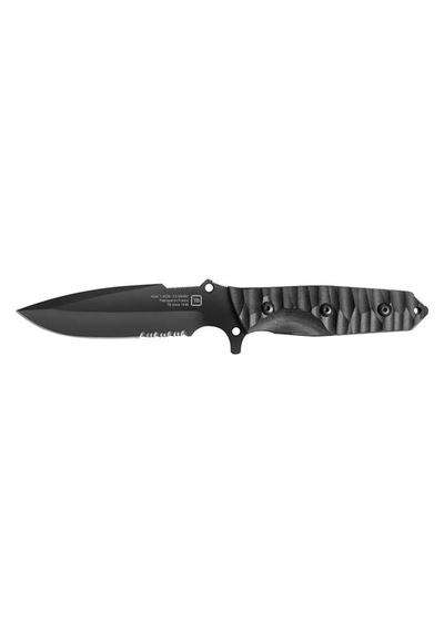 Tb Outdoor Maraudeur G10 Saplı Tırtıklı Bıçak Siyah