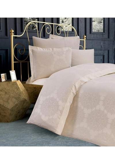 Tiara Bambu Jakar Kumaş Krem Ikili Oksford 60x80cm Yastık Kılıfı - 1355 Çok Renkli