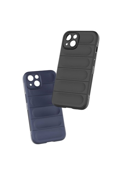 Apple iPhone Uyumlu 13 Kılıf Kamera Korumalı Esnek Silikon Parmak Şeritli Pazarplus Kırmızı