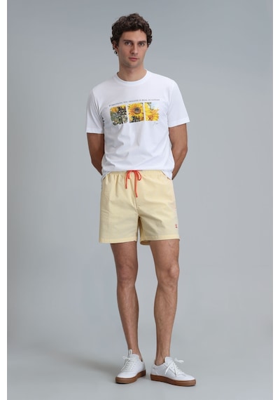 Lufian Erkek June Modern Grafik T-shirt 111020192 Beyaz