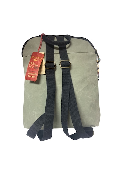 Old Cotton Cargo Vintage Kanvas Renkli Otantik Günlük Gezi Seyahat Sırt Çantası Lucas Bag 30 Cm X 37 Cm Gri