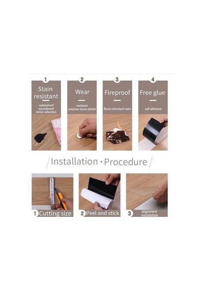 Nwyp02 Açık Gri Budaklı Yapışkanlı Ahşap Pvc Yer Döşeme Parkesi (534817853)