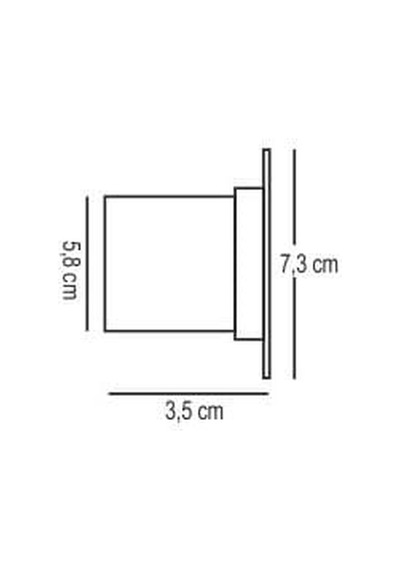 Sensa Kare Basamak Armatür Çelik Gövde Mavi Işık Ip65 9M120Hdkc Gri