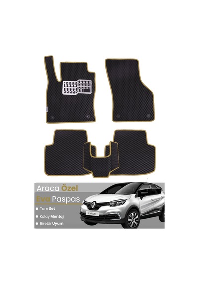Renault Captur 1 2013-2019 Uyumlu Eva Paspas Tam Set Araca Özel,oto Paspas 237