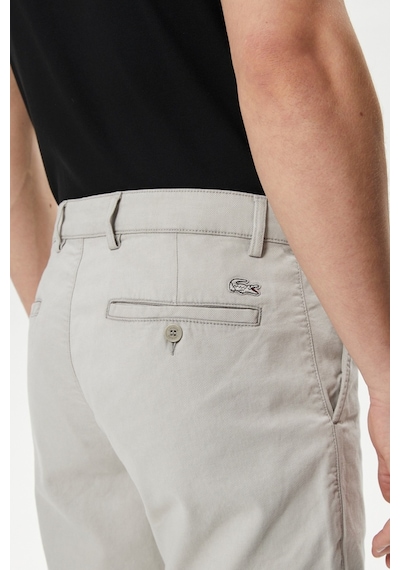 Lacoste Men's Slim Fit Organic Cotton Grey Bermuda Shorts Erkek Dar Kesim Organik Pamuk Bermuda Şort Gri