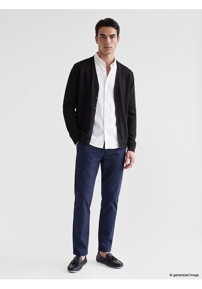 Lcwaıkıkı Classic Kahverengi Regular Fit V Yaka Erkek Triko Hırka