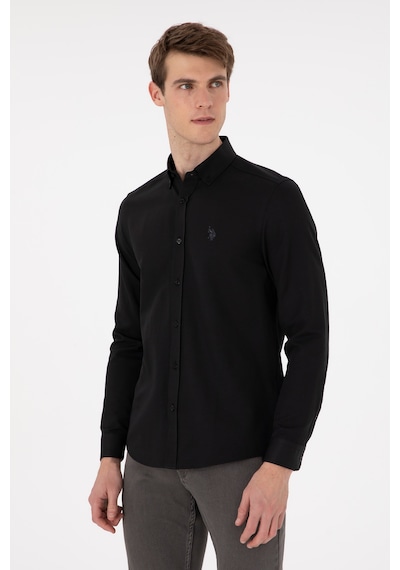 U.s. Polo Assn. Erkek Siyah Gömlek Basic 50296777-vr046 Siyah U.s. Polo Assn. Erkek Siyah Gömlek Basic 50296777-vr046 Siyah