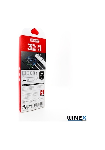 Winex Ca107 3In1 Micro, Lightning, Type-C Data Şarj Kablosu 3.4A