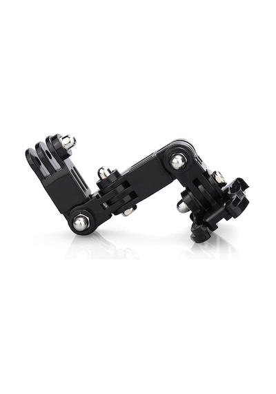 Gplus Gp15 Aksiyon Kamera Uyumlu 4 Yollu 13 Cm Hızlı Tak Uzatma Aparatlı Motor Kask Bağlantı Seti Siyah