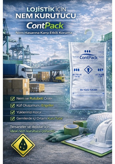 Contpack Plus Askısız Nem Alıcı Rutubet Engelleyici Konteyner Kurutucu 10 Adet