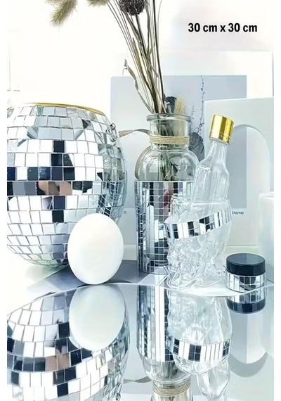 Buffer Kare Silver Cam Mozaik Fayans Çıkartmaları Kendinden Yapışkanlı Aynalı, Pra-13113458-7030 Diğer