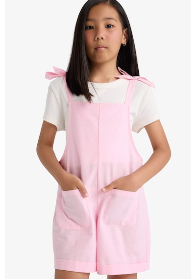 Defacto Kız Çocuk Viskon Askılı Tulum F5782a825smpn693 Pembe