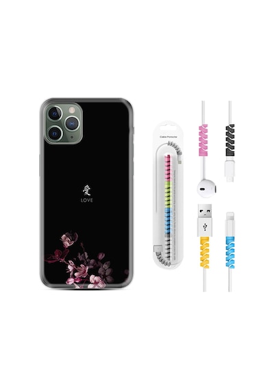 Apple Uyumlu iPhone 11 Pro Max Kılıf Kablo Koruyuculu Love 1629