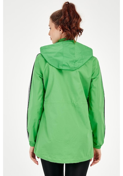 Maraton Sportswear Regular Kadın Kapşonlu Uzun Kol Basic Yeşil Ceket 19353 YESIL Yeşil