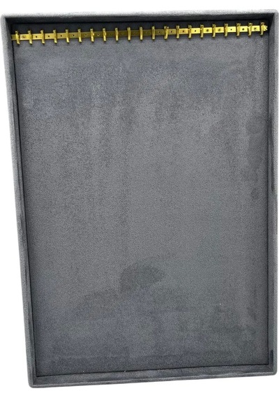 Yerli Üretim Özel Sardunya Kumaş Tırnaklı Füme Renk 34/24 Cm Ayaklı Tesbih-kolye Takı Standi Çok Renkli